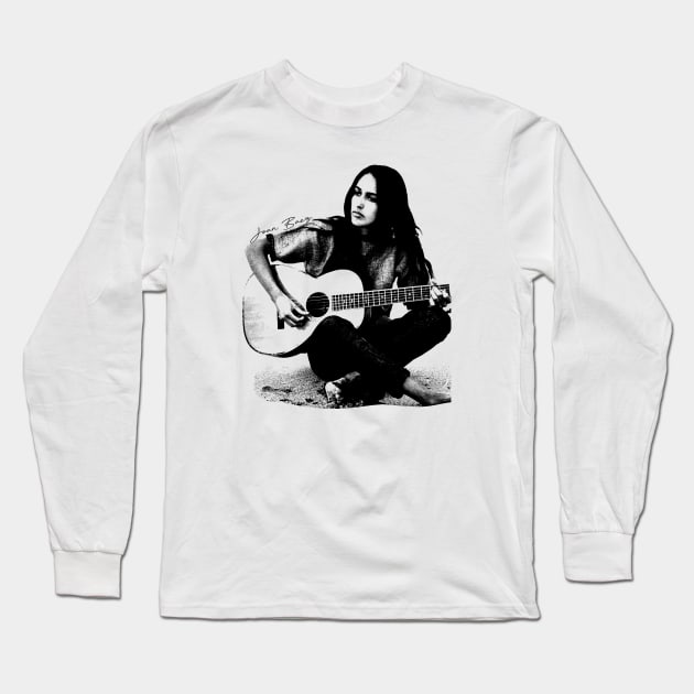 Joan Baez /// Guitar retro Long Sleeve T-Shirt by HectorVSAchille
